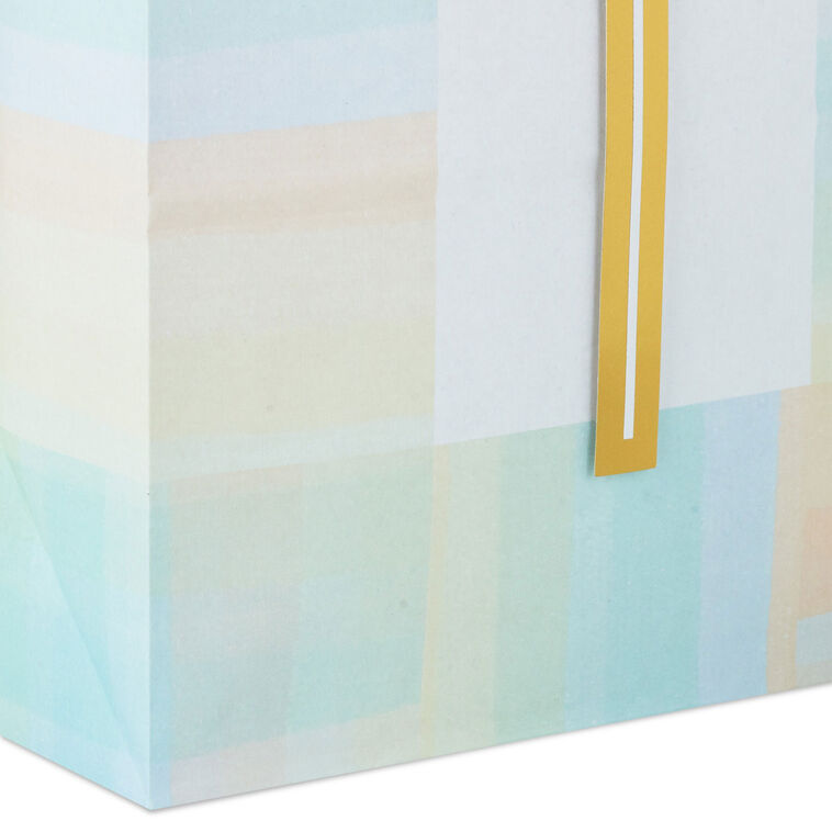 Gold Cross With Pastel Border Large Gift Bag detail image number 6