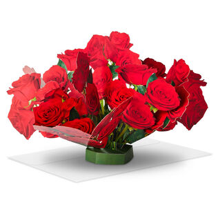 Build-a-Bouquet Red Roses Pop-Up Paper Flowers