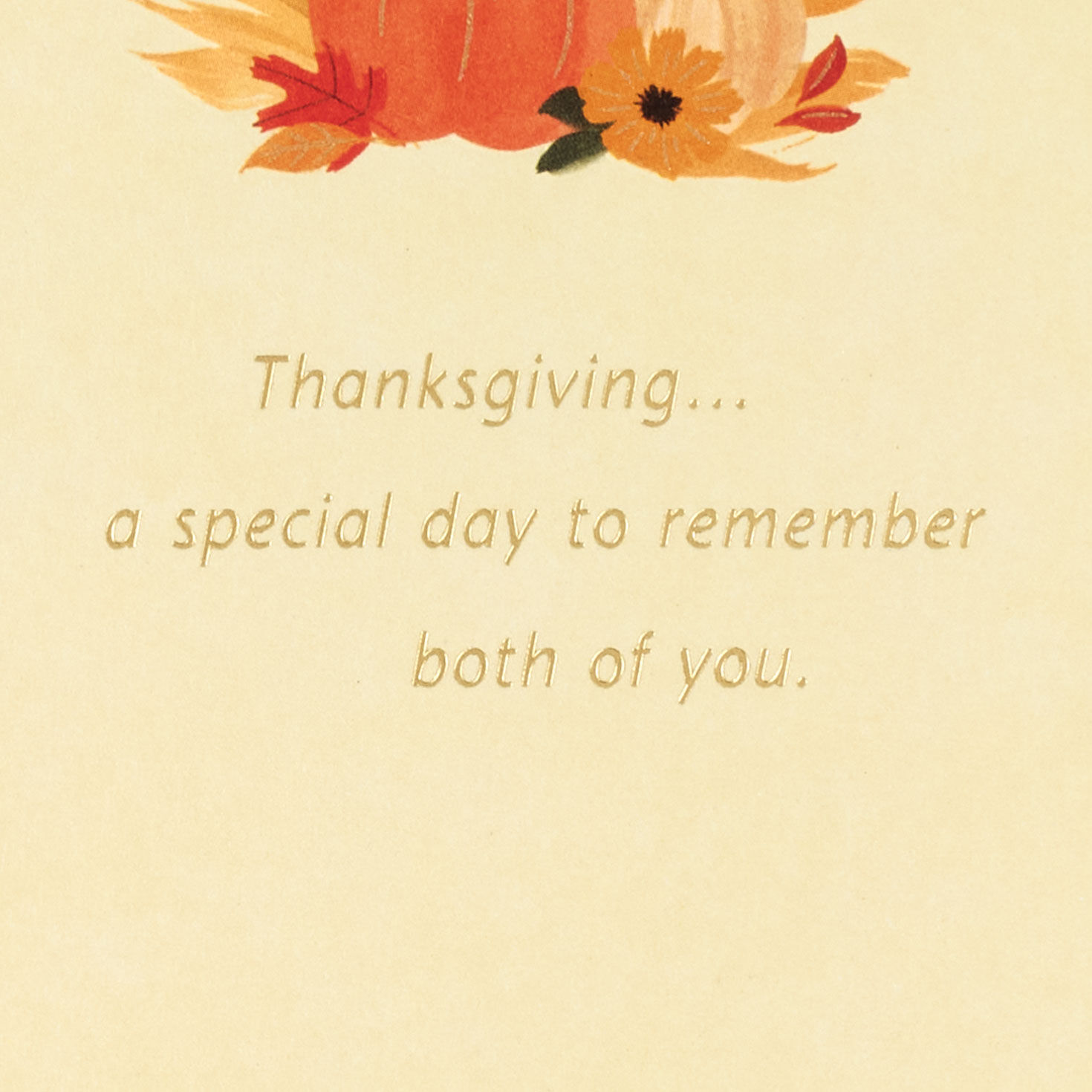 Dried Corn Cobs on Blue Thanksgiving Card for Both sentiment image number 2