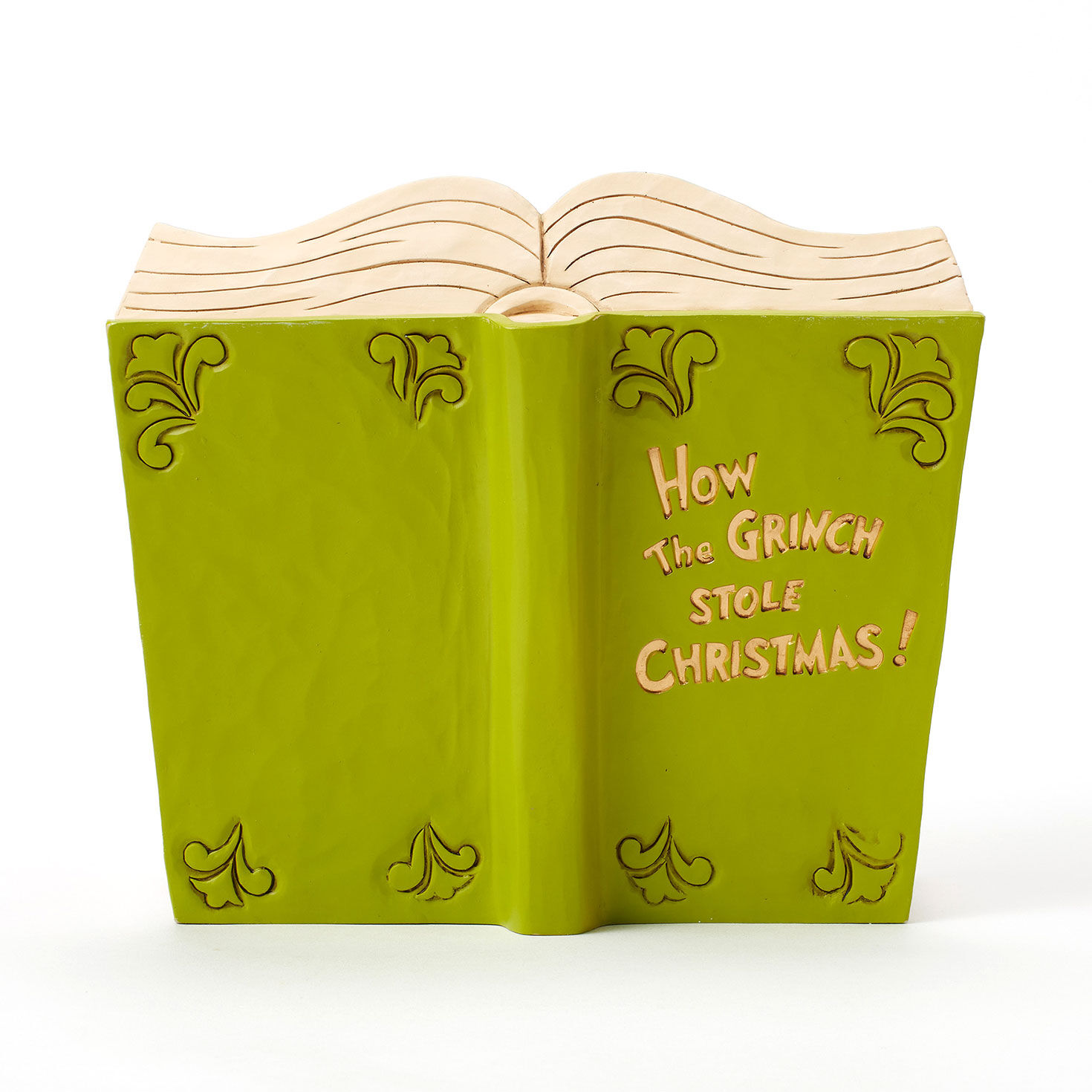 Grinch, Max, Cindy Lou Lighted Storybook Figurine back image number 2