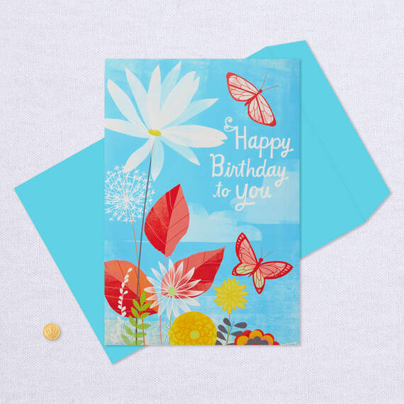 16" Joyful Butterflies Pop-Up Jumbo Birthday Card, , large image number 6