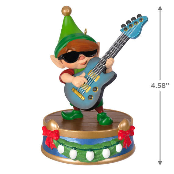 North Pole Tree Trimmers Band Collection Gil On Guitar Musical Ornament With Light, , large image number 3