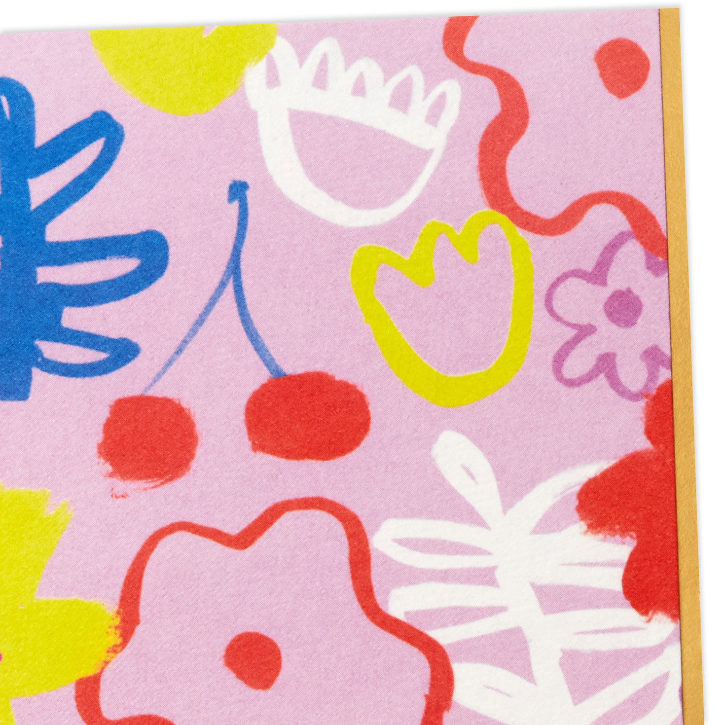 Abstract Floral on Pink Blank Note Cards, Pack of 5, , large image number 3