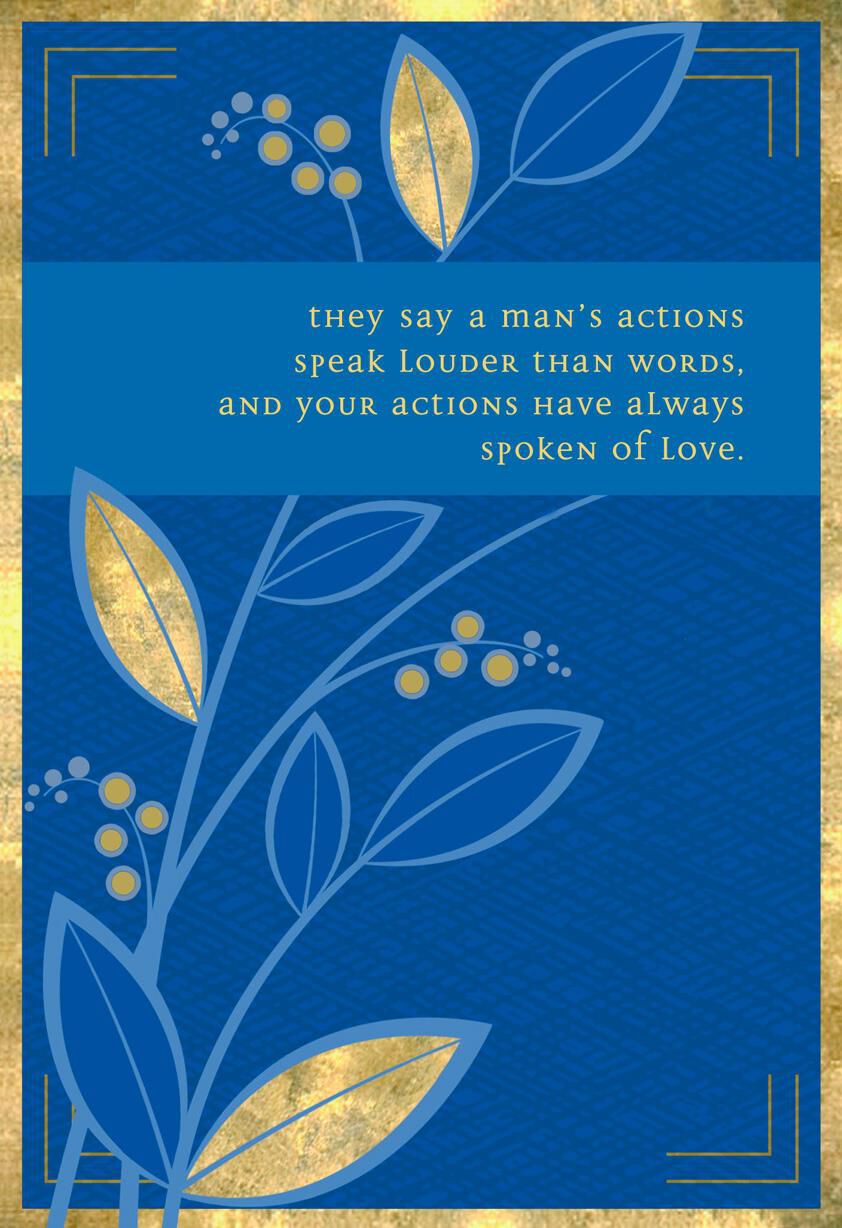 Gold Foil Leaves Father's Day Card