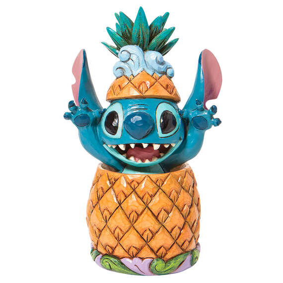 Jim Shore Disney Stitch in a Pineapple Figurine, 5.75"