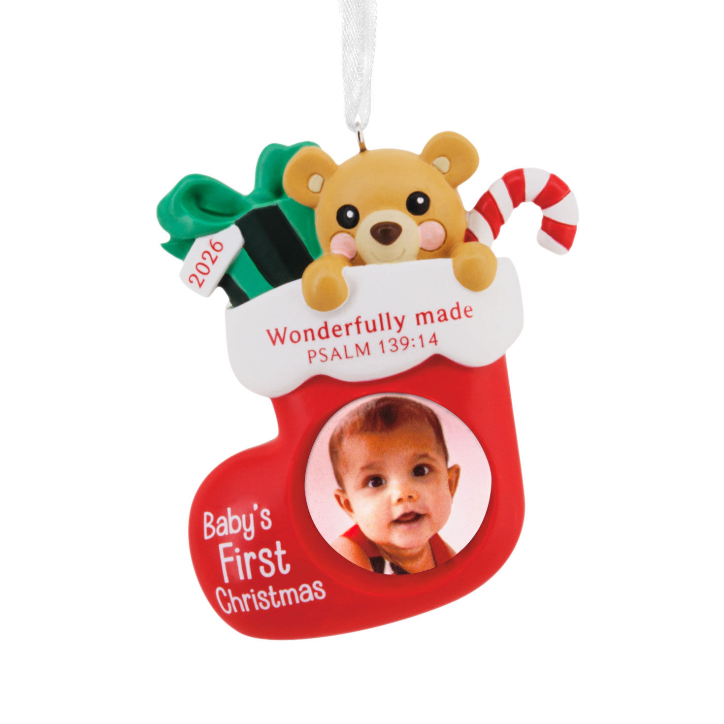 Baby's First Christmas 2026 Religious Photo Frame Hallmark Ornament