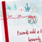 Watercolor Snowy Landscape with Bunnies Christmas Card Card Front Detail image number 5