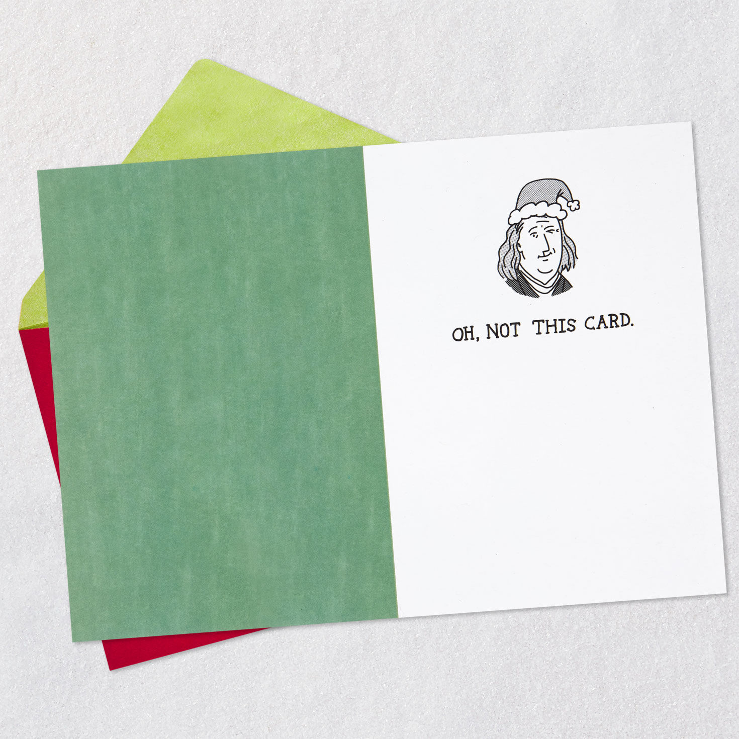 100 Dollar Bill Cartoon Gag Gift Christmas Card Open card with envelope image number 3
