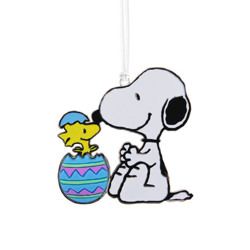 Peanuts® Snoopy and Woodstock in Easter Egg Metal With Dimension Hallmark Ornament, 
