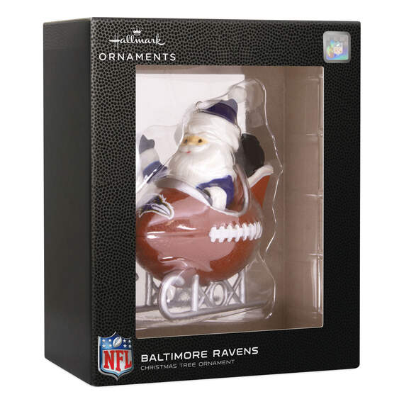 NFL Baltimore Ravens Santa Football Sled Hallmark Ornament, , large image number 4