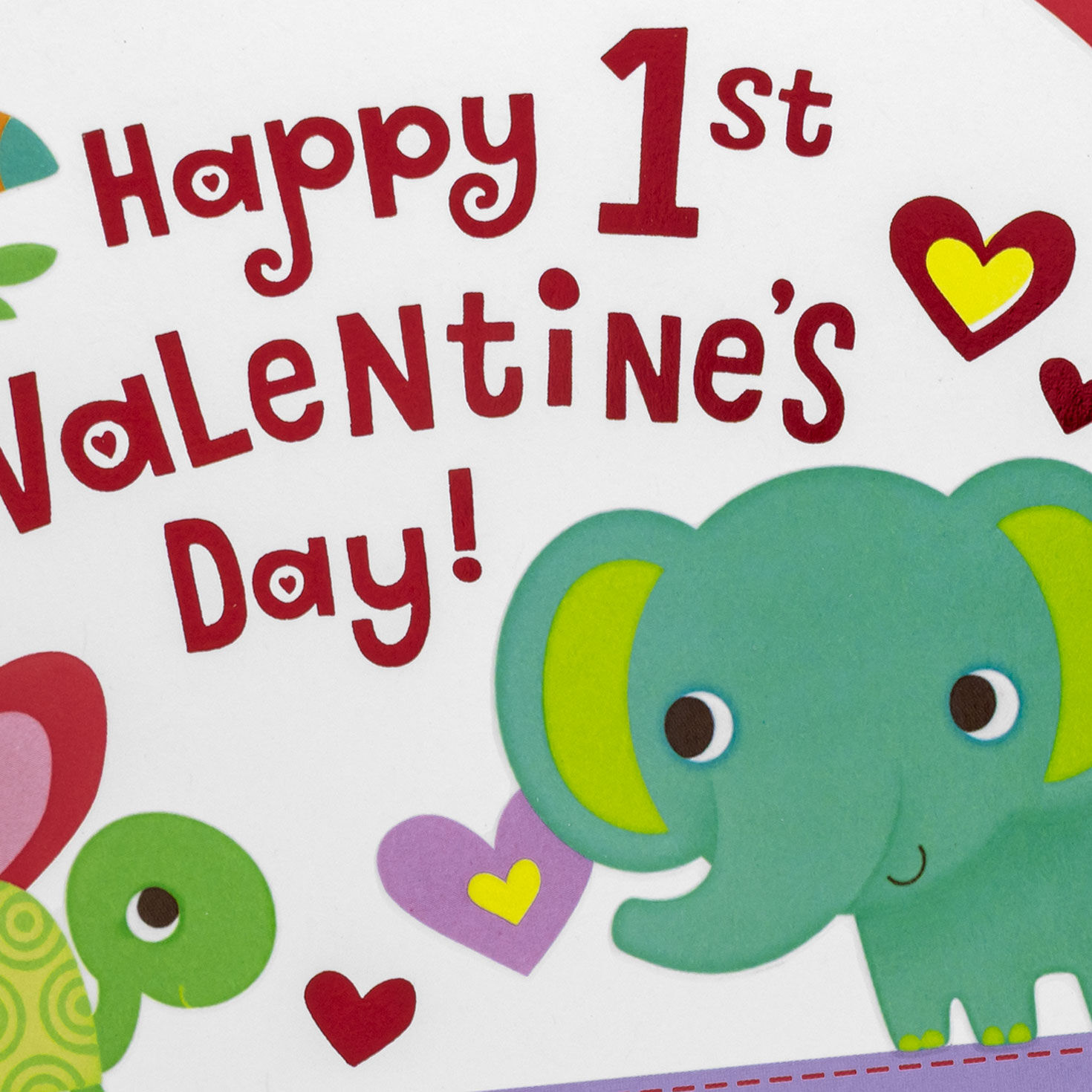 Zoo Animals Baby's First Valentine's Day Card Card Front Detail image number 5