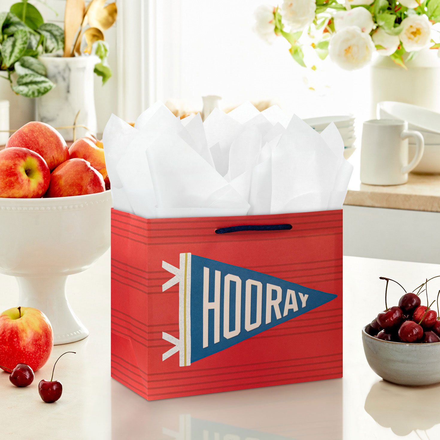 7.7" Hooray Pennant Medium Horizontal Gift Bag for only USD 3.49 | Hallmark