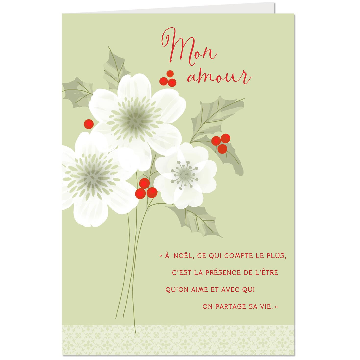 my love french language romantic christmas card greeting cards romantic christmas cards