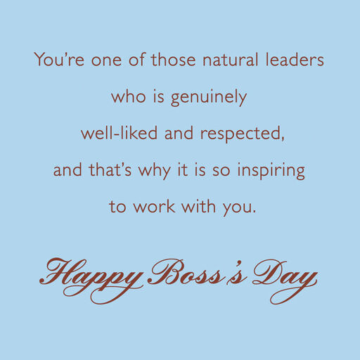 You're a Natural Leader Boss's Day Card, 