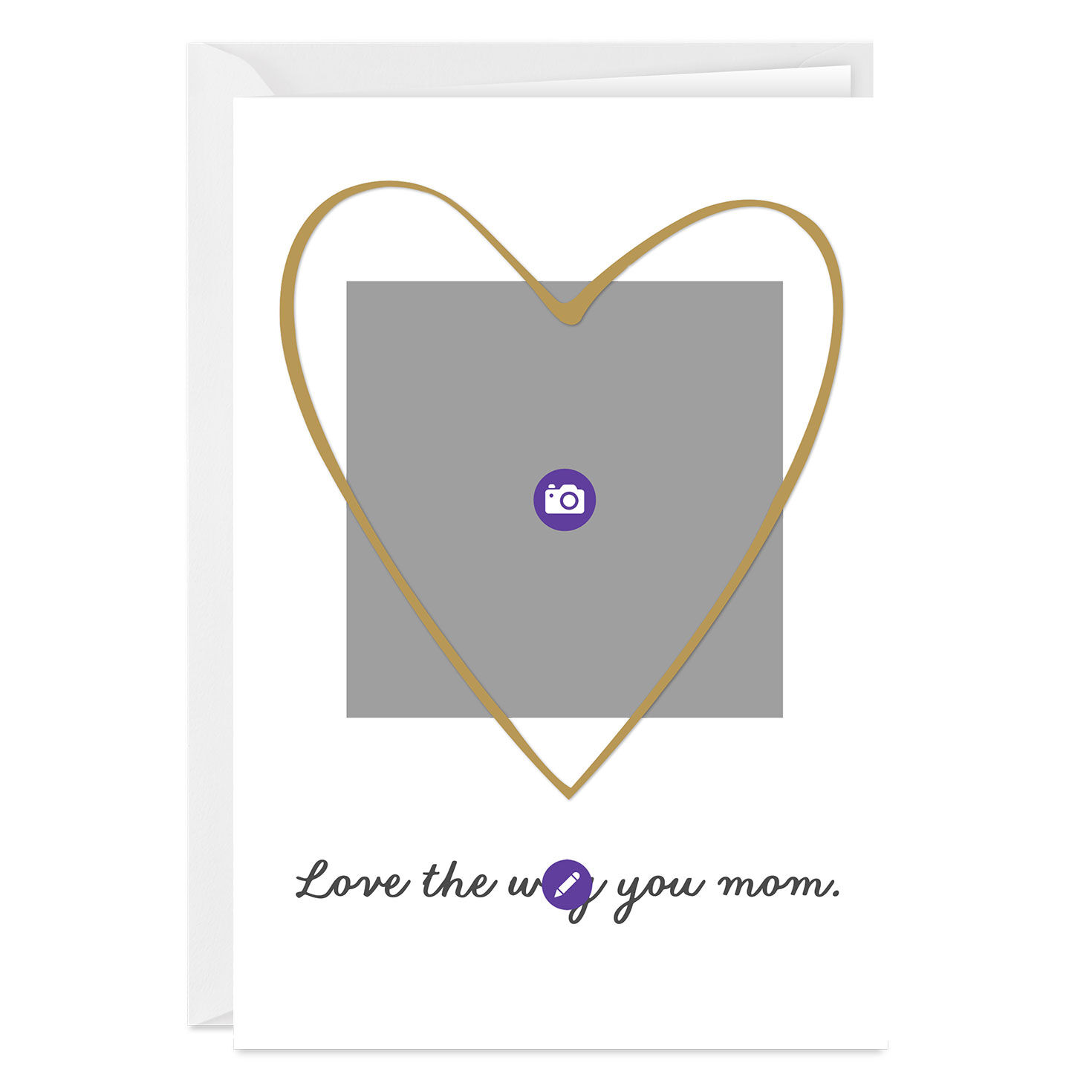 Gold Heart Custom Love Card for only USD 4.99 | Hallmark