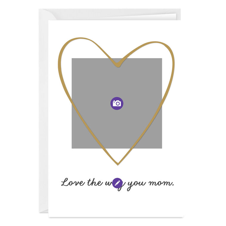 Gold Heart Custom Love Card, , large image number 3