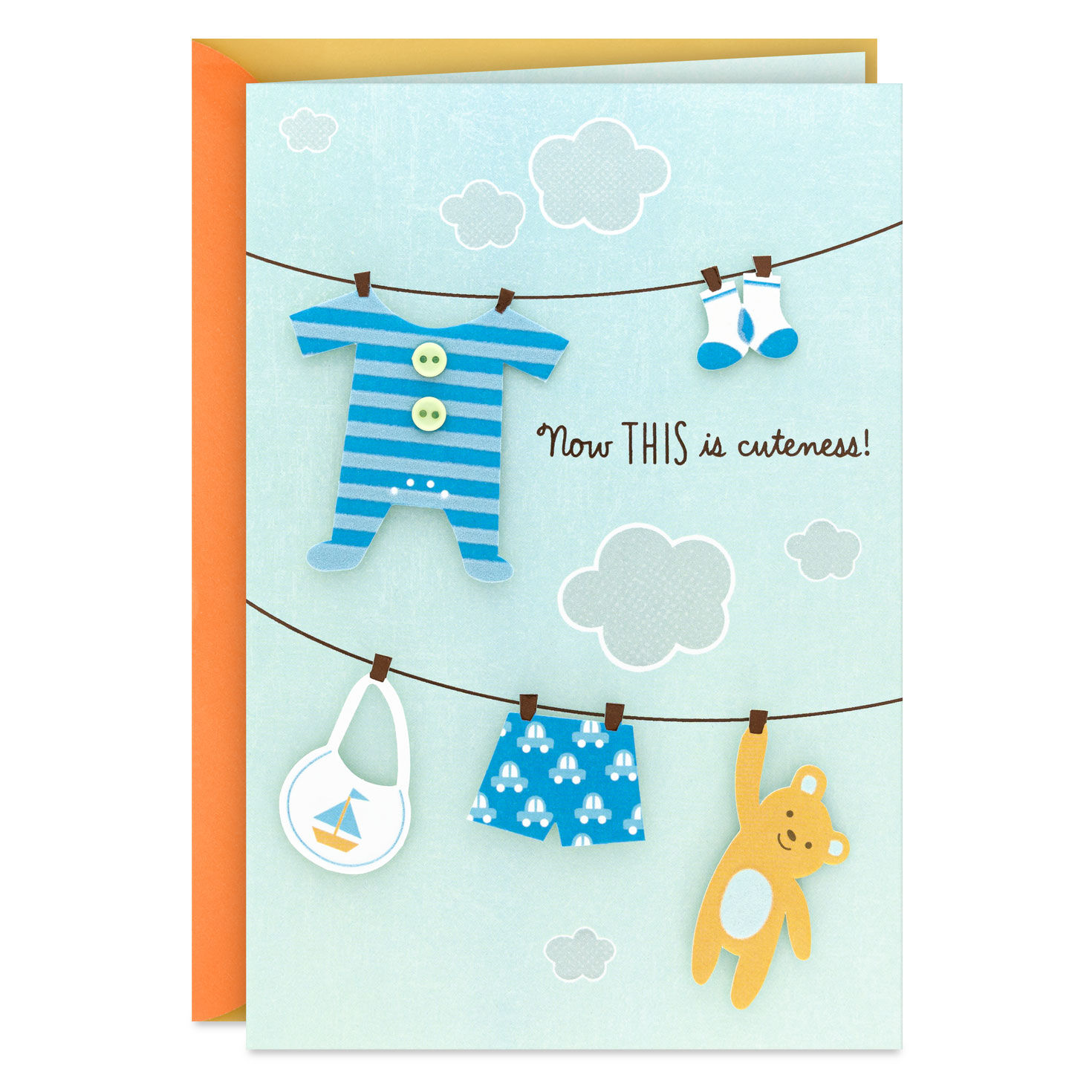 Now This Is Cuteness New Baby Boy Card