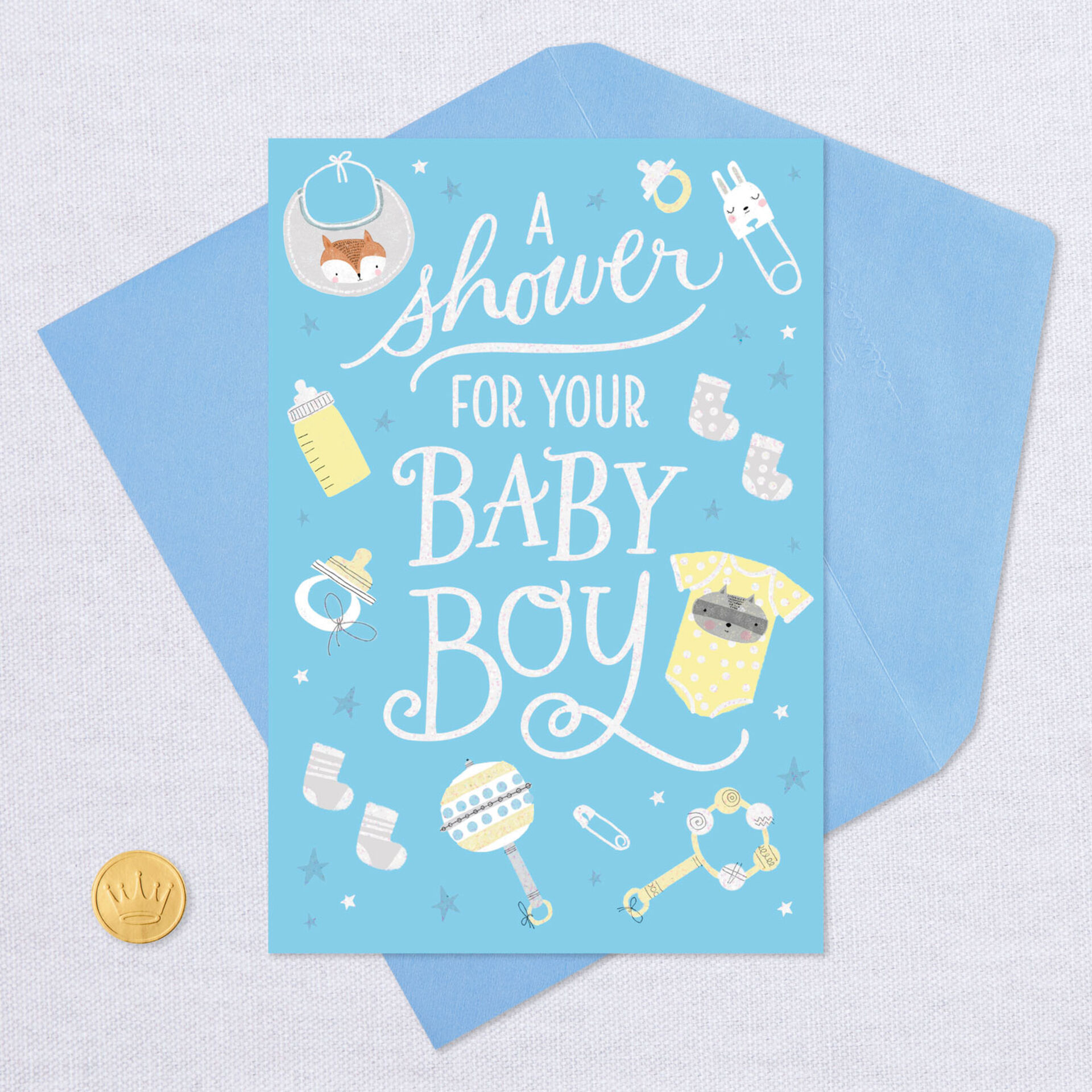 Love and Cute Baby Things Baby Boy Shower Card - Greeting Cards - Hallmark