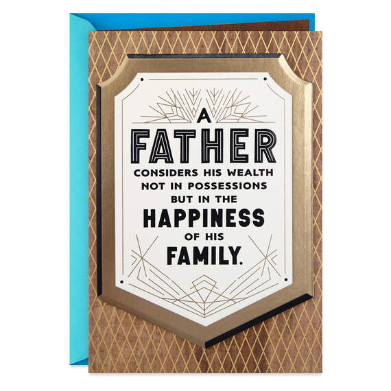 A Wealth of Happiness Love Card for Father, , large image number 1