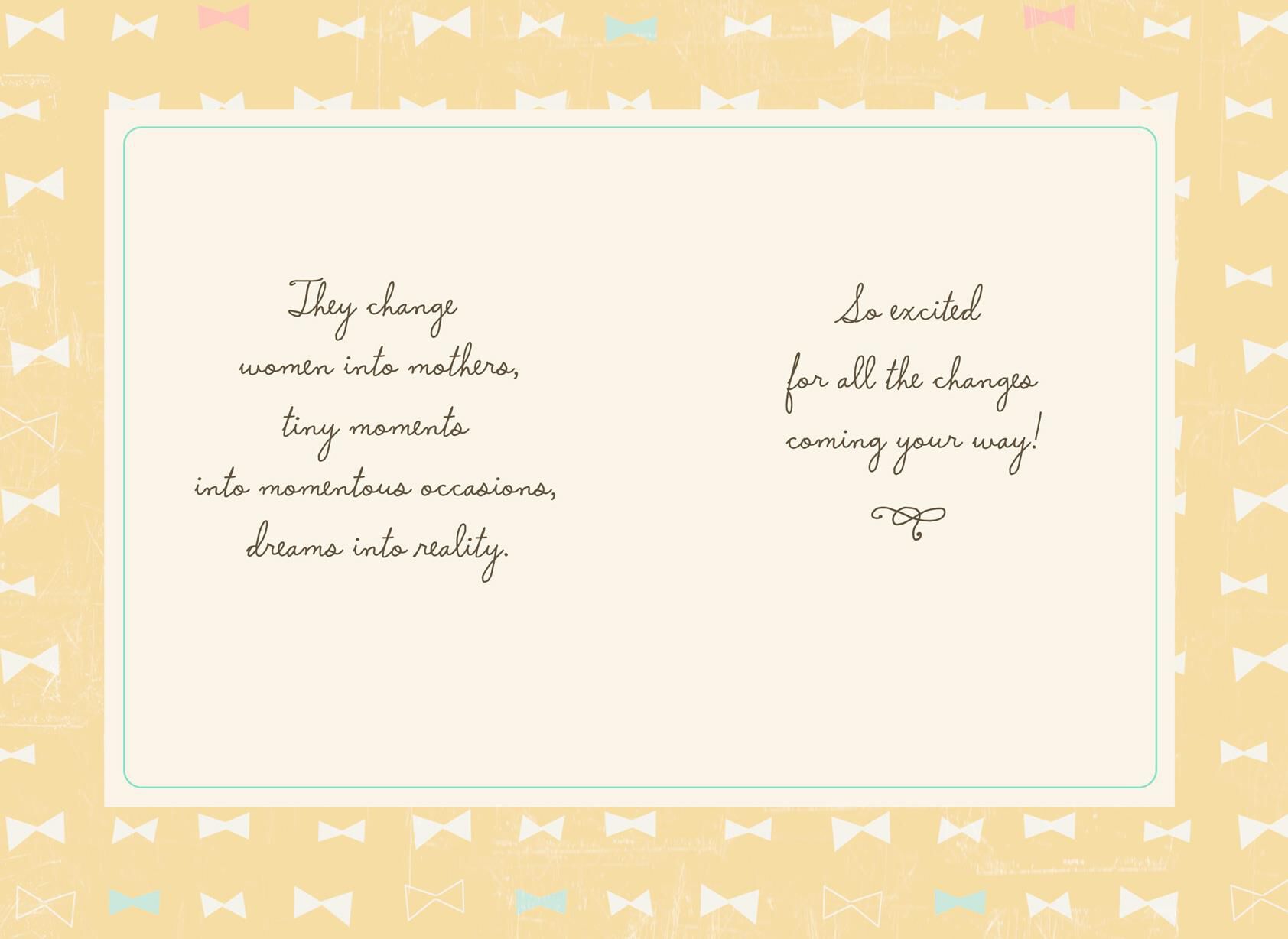 Bows and Buggy New Baby Card
