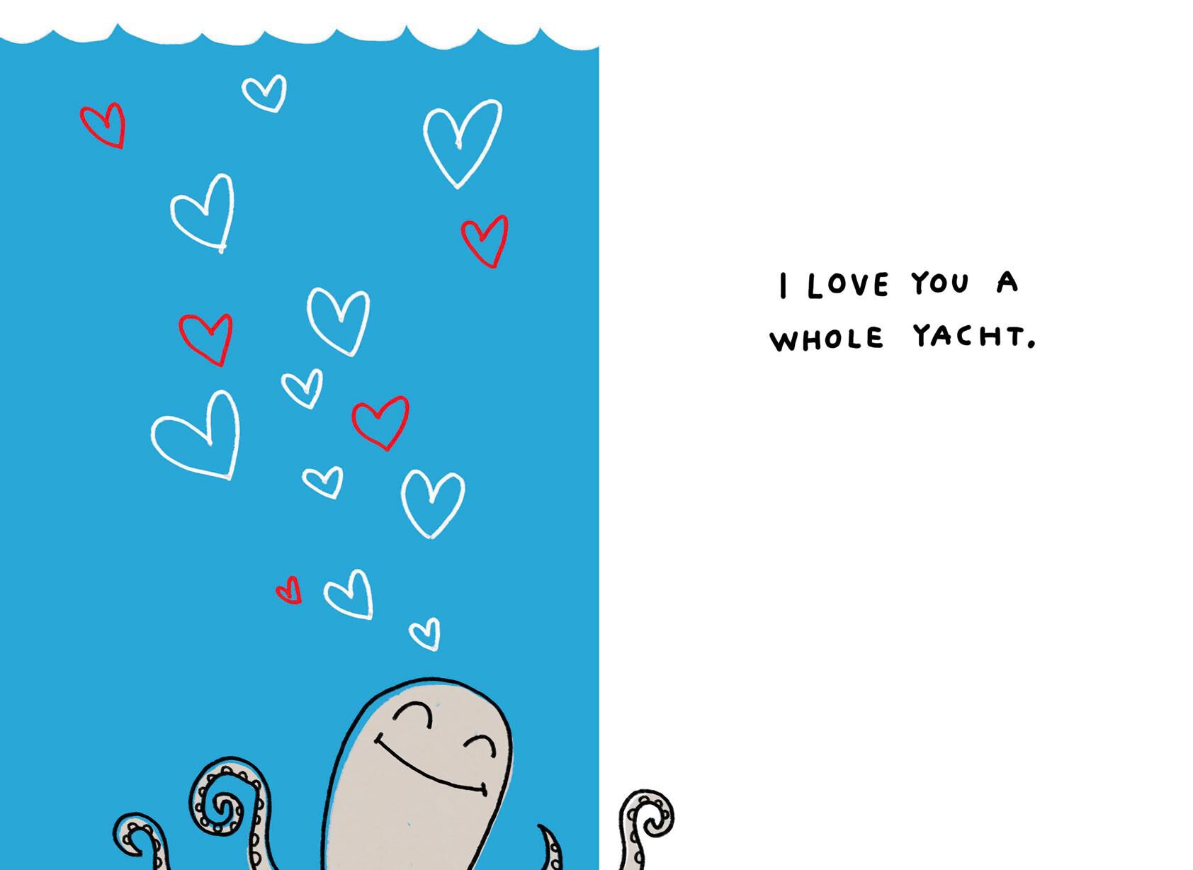Whole Yacht Funny Love Card