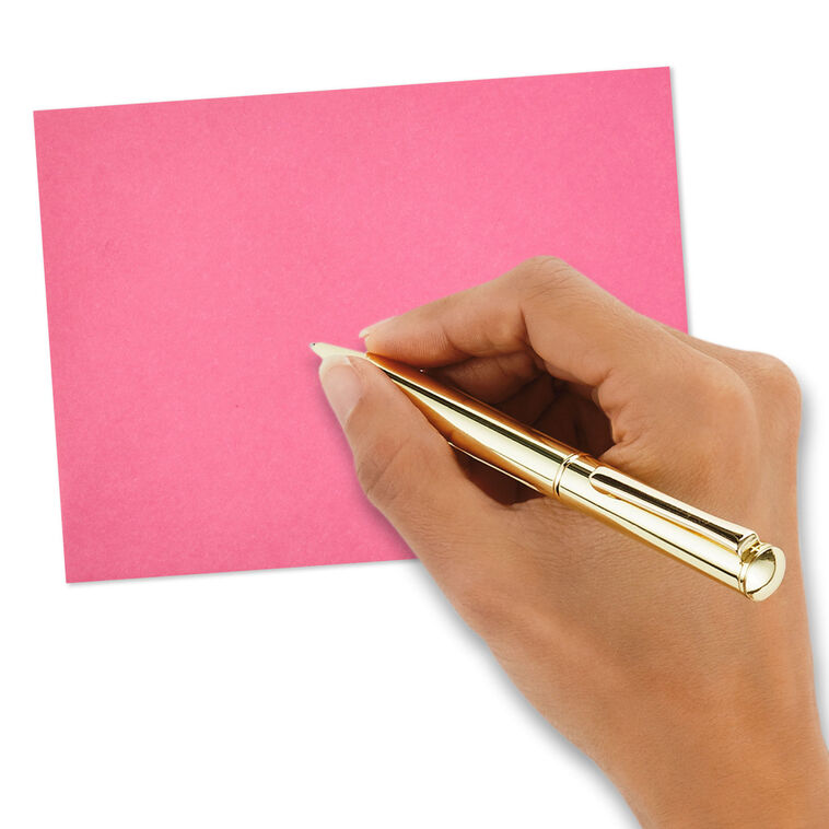 Bright Pink With Gold Dots Envelopes Pack signing card image number 5