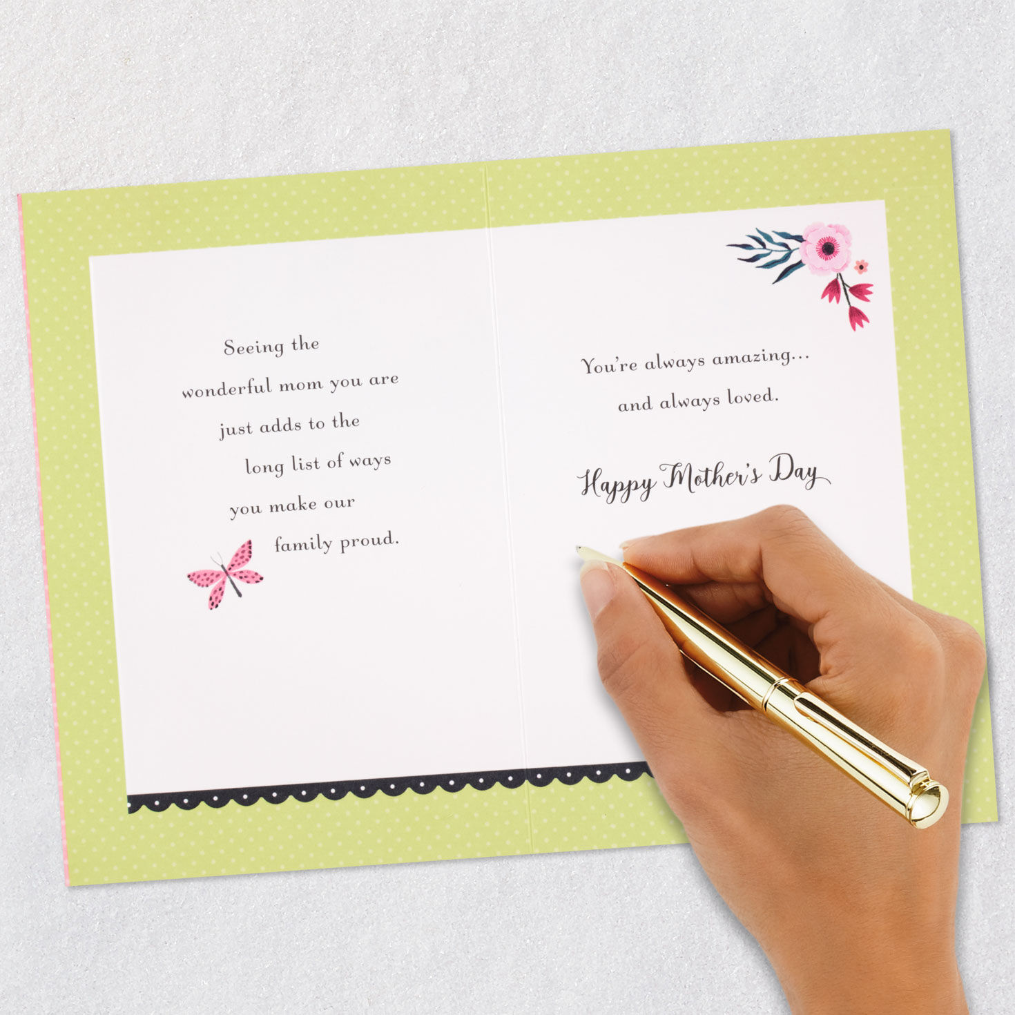 Butterfly and Flowers Daughter Mother's Day Card  image number 7