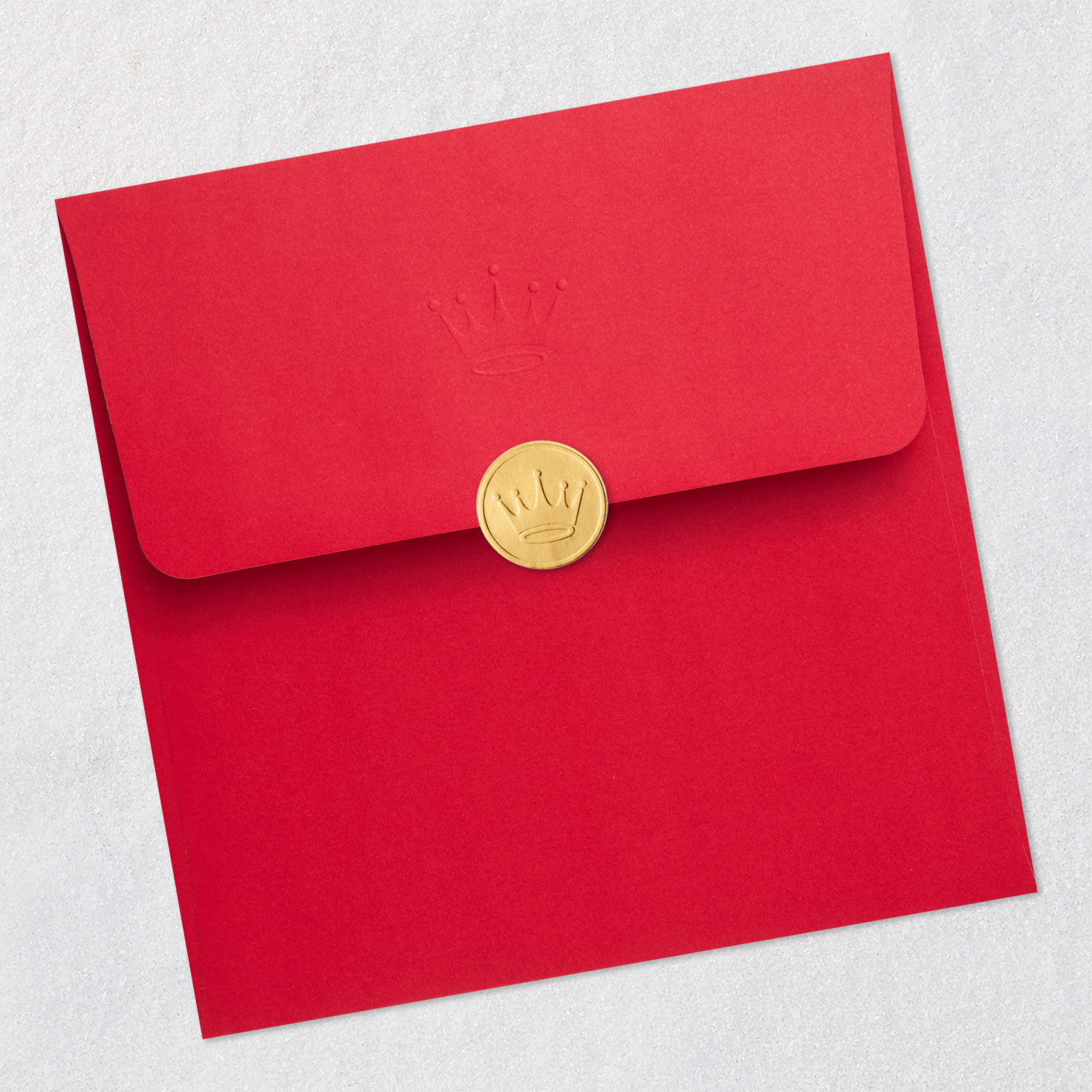 Stocking and Gifts Musical Christmas Card Envelope Back with Seal image number 7