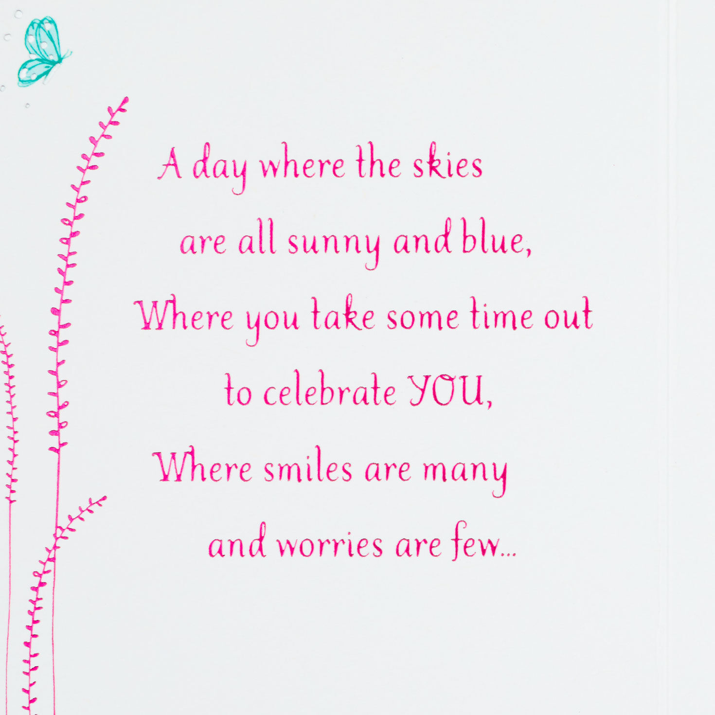 Colorful Wildflowers Perfect Day Birthday Card, , large image number 2