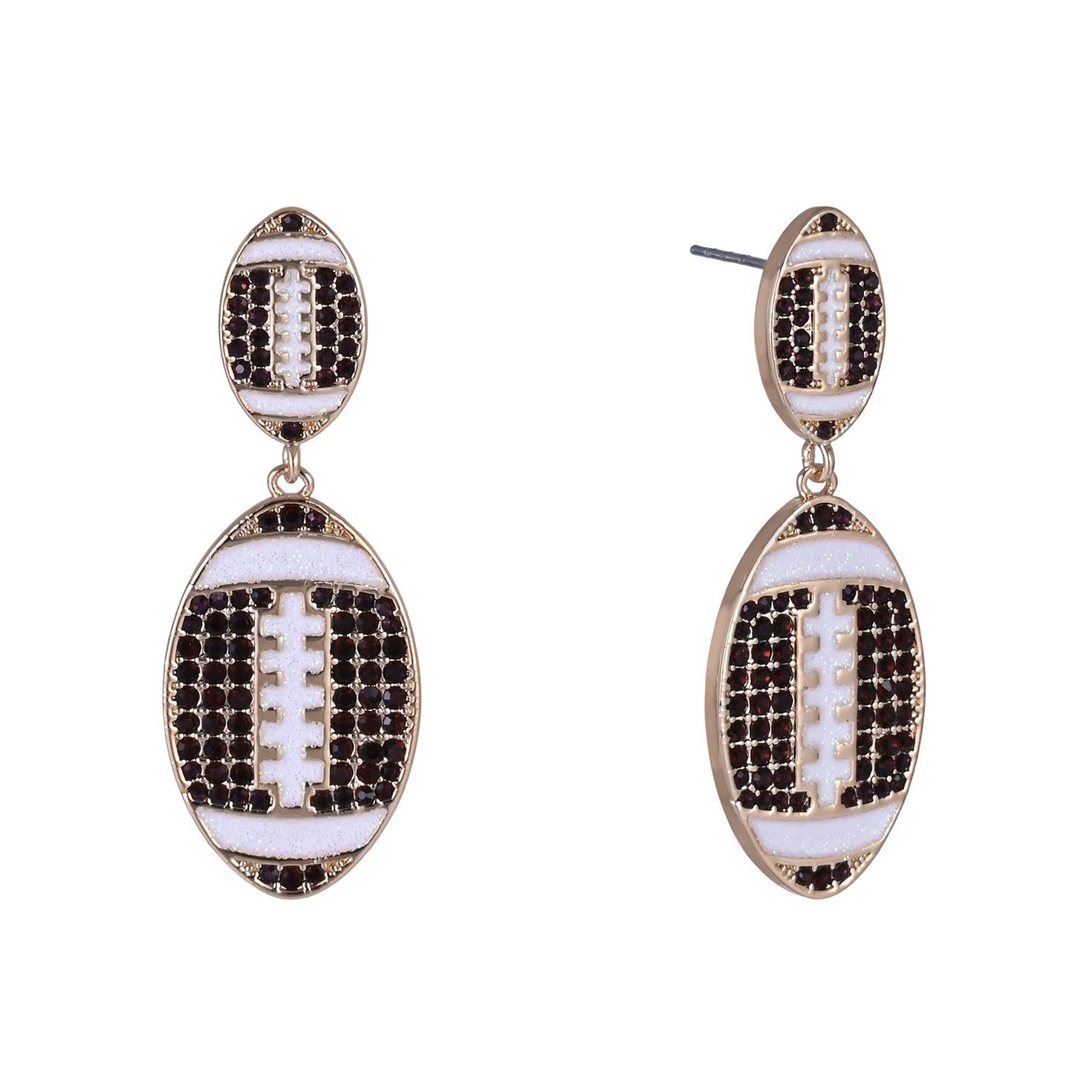 Game Day Stone Football Earrings