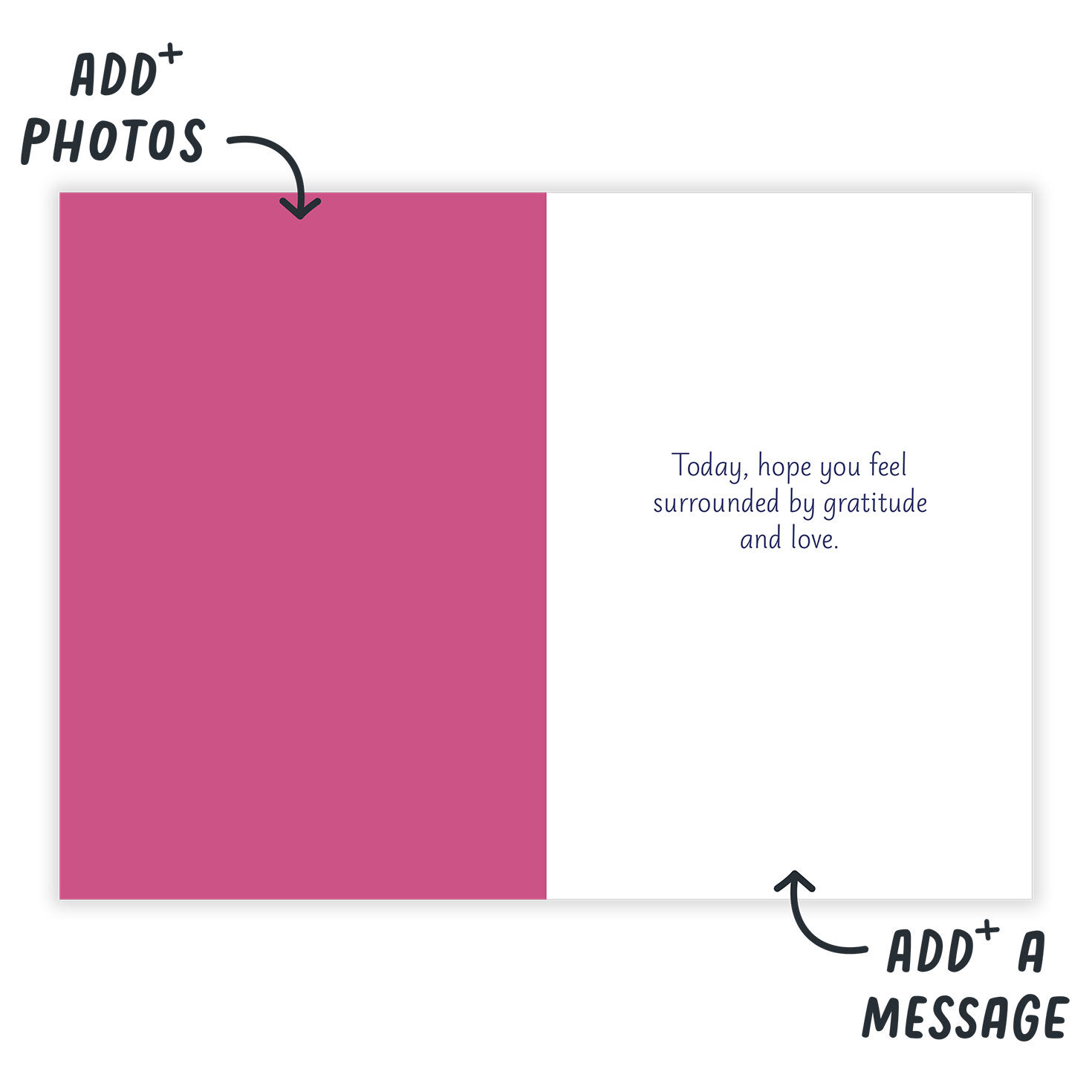 Thanks Mom Floral Personalized Mother's Day Card Open Card indicating personalization image number 3