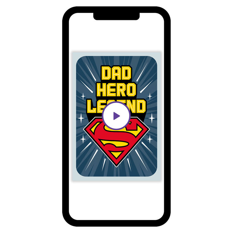 Superman Personalized Father's Day Card phone with card front image number 7