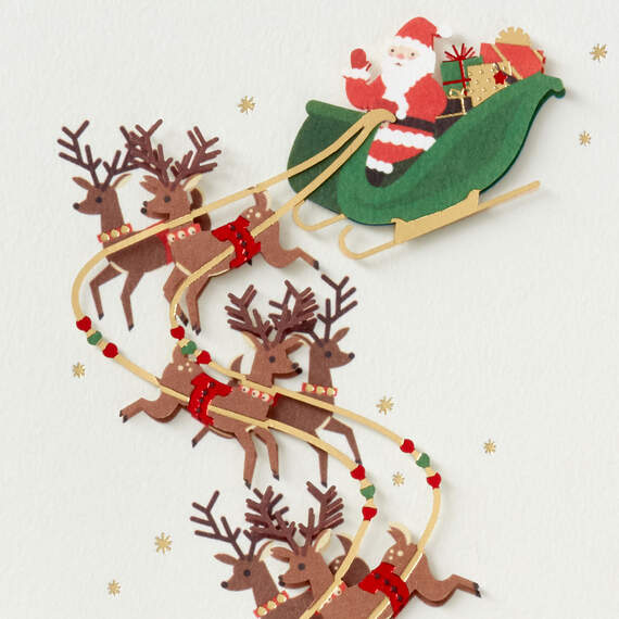 Magic and Memories Santa and Reindeer Christmas Card, , large image number 4