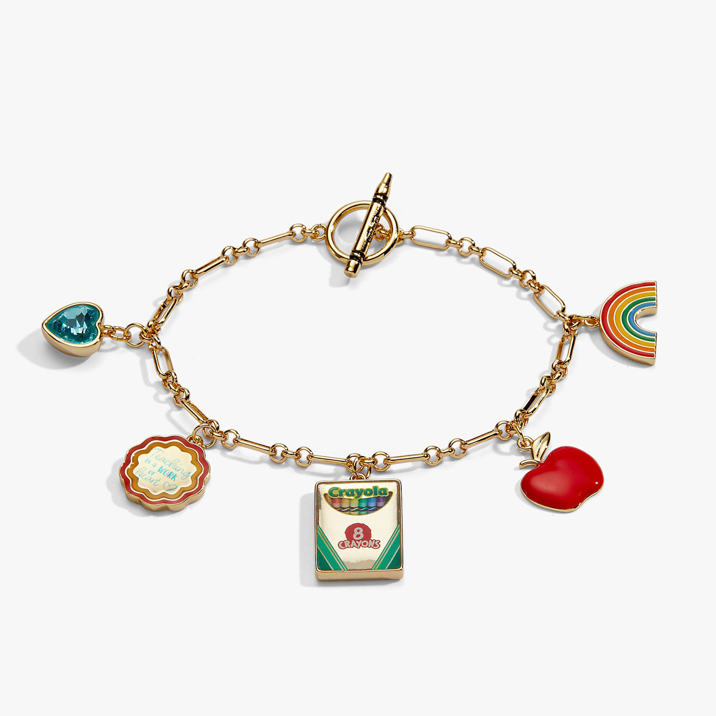 Alex And Ani Crayola 'Teaching Is A Work Of Heart' Toggle Bracelet