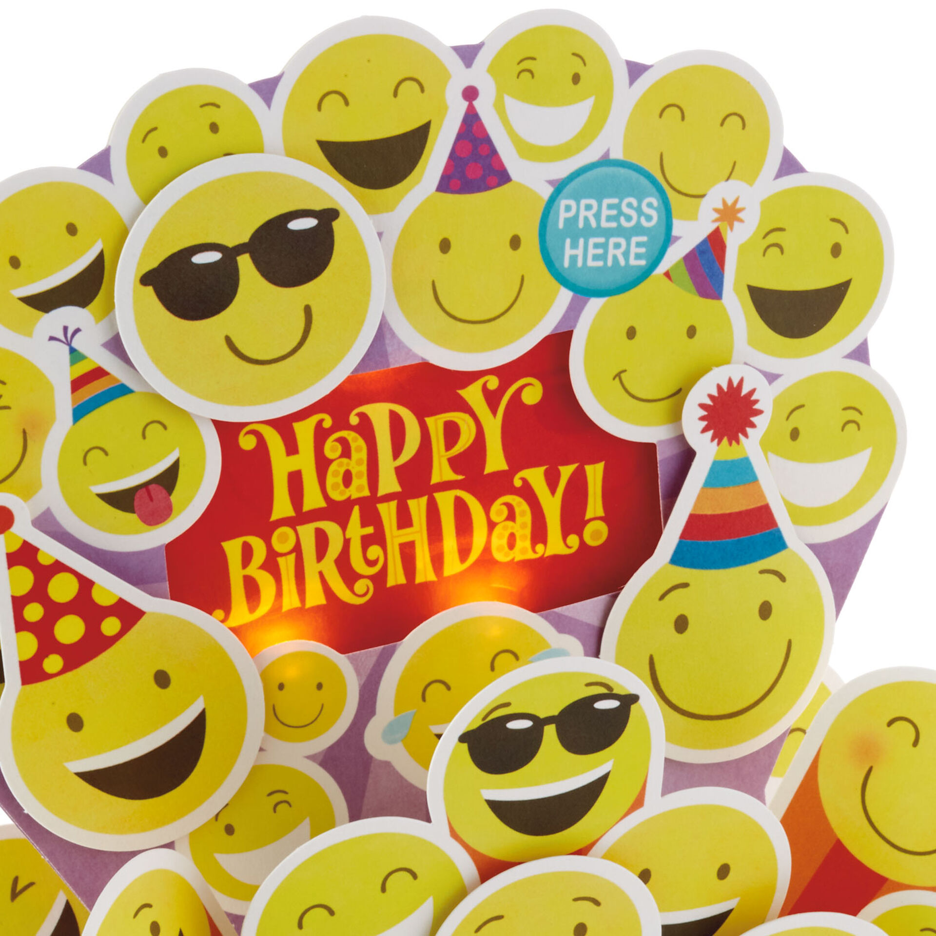 Happy Emojis 3D Pop-Up Musical Birthday Card With Light - Greeting ...