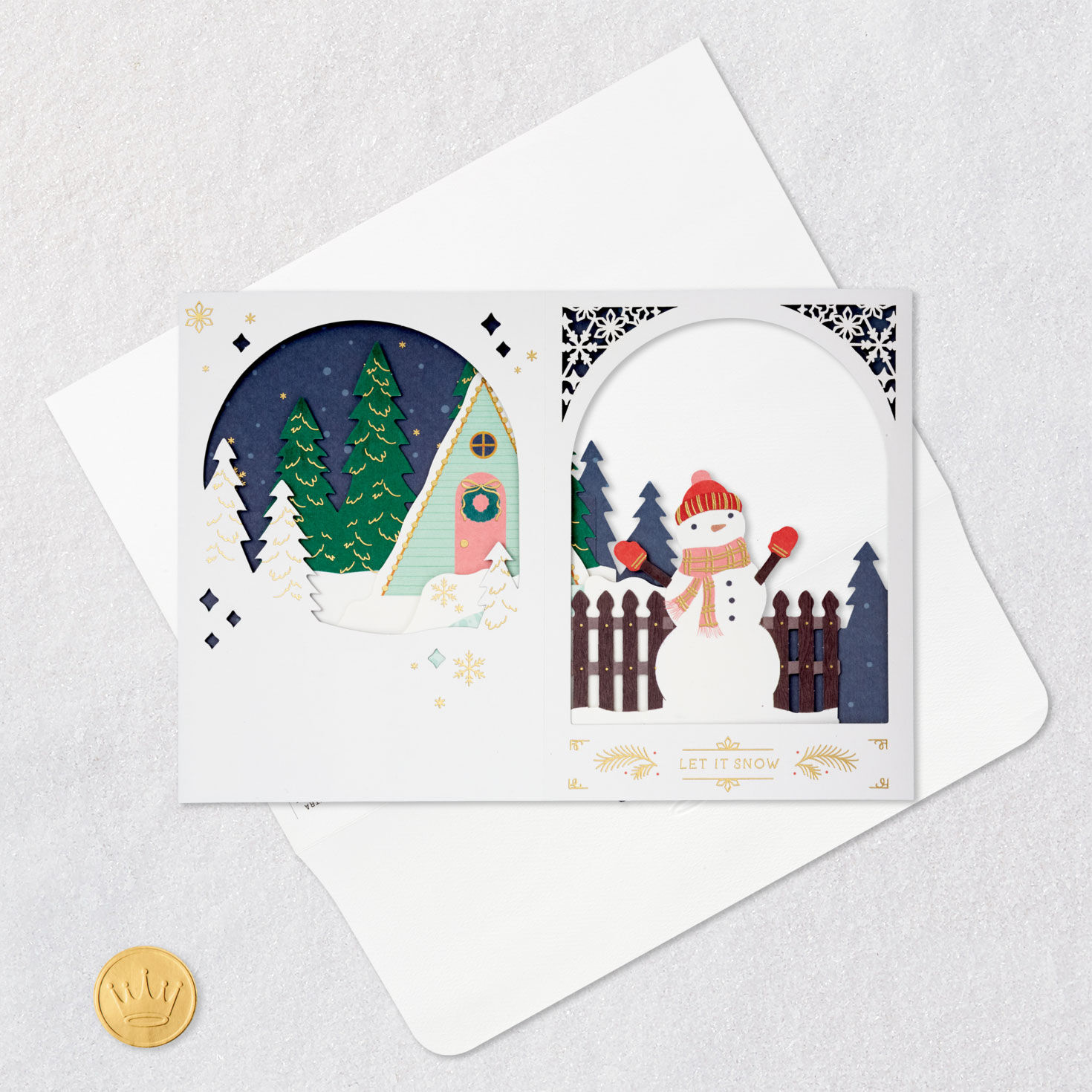 You Make the Season Magic Snowman 3D Pop-Up Christmas Card, , large image number 5