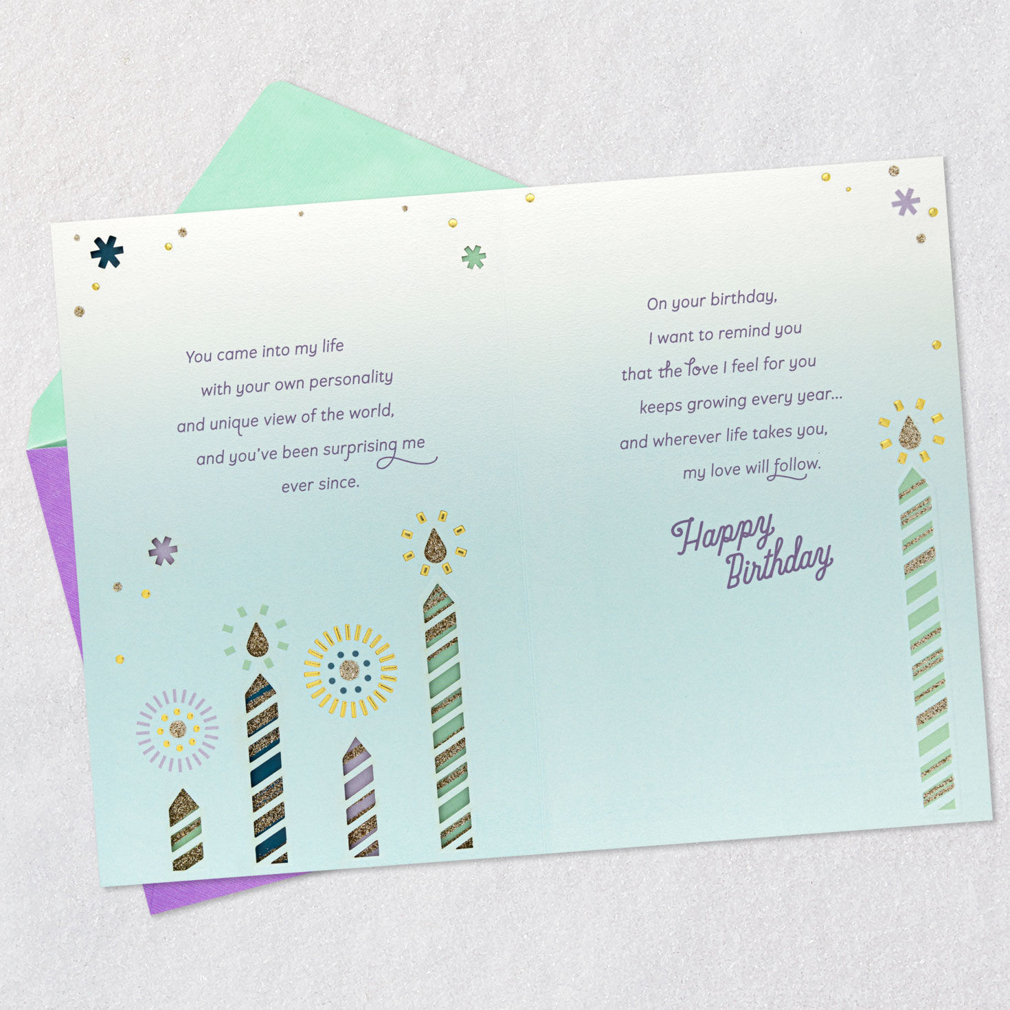 My Love Will Follow Birthday Card for Granddaughter, , large image number 4