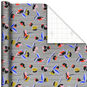 Bold Floral and Stripe Wrapping Paper Roll Wrap Square image number 1