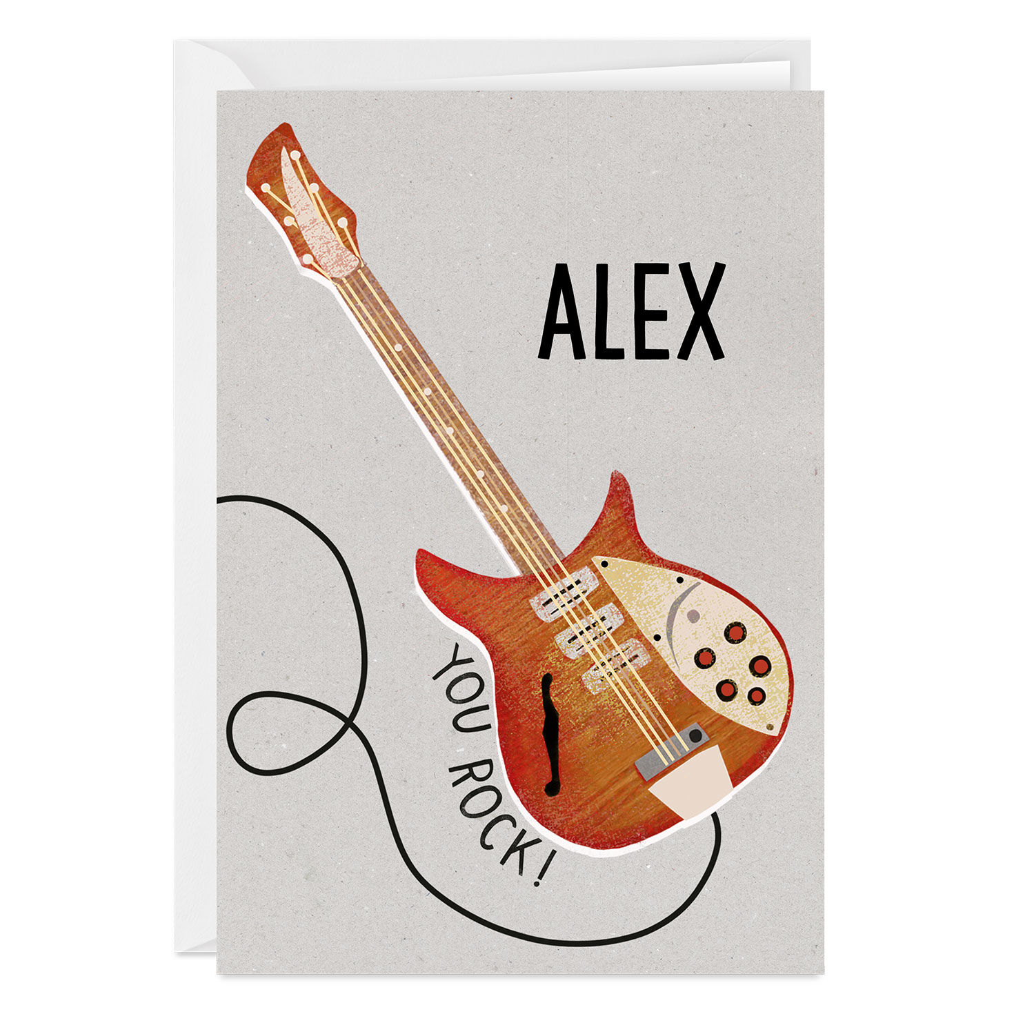 You Rock Guitar Custom Encouragement Card