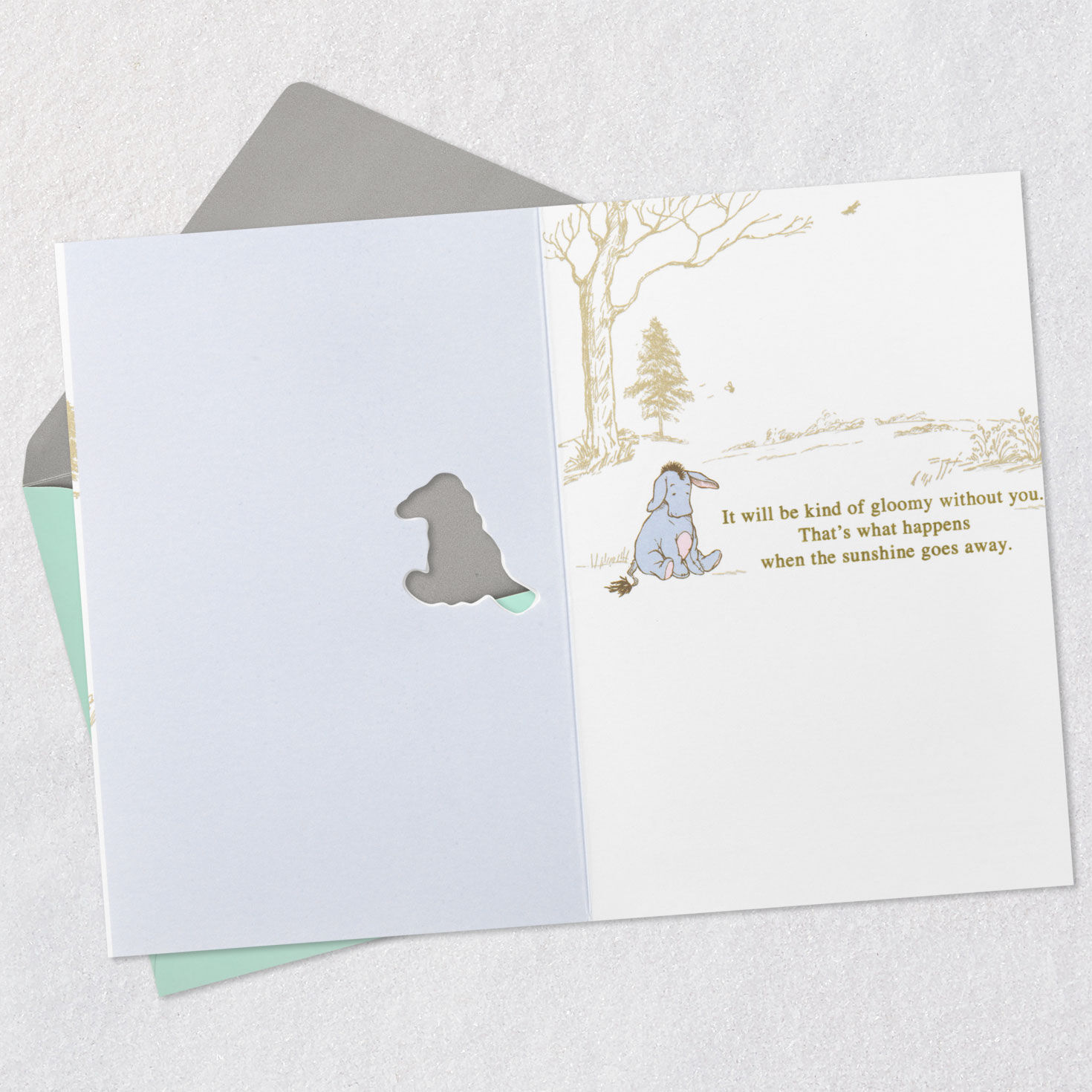 Disney Winnie the Pooh Gloomy Without You Goodbye Card