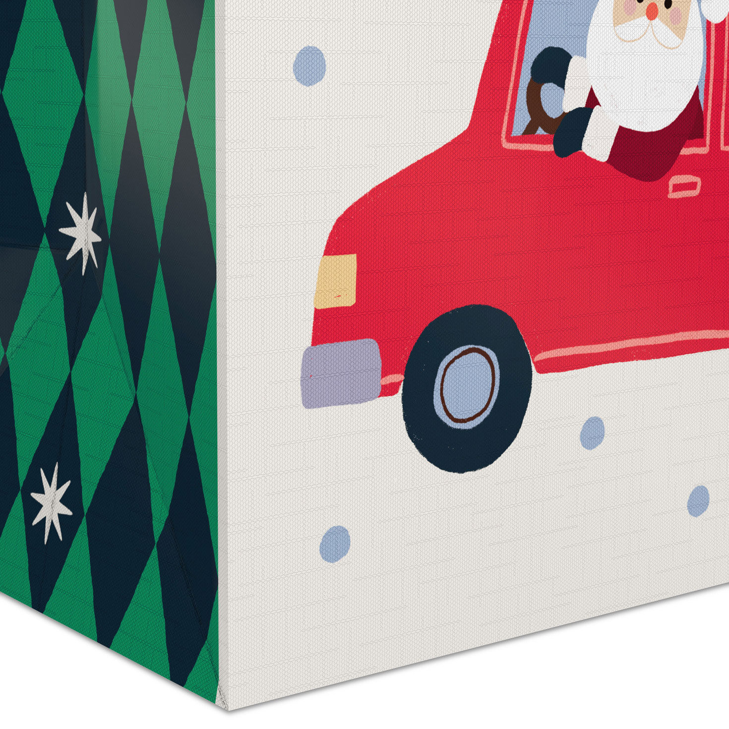 Santa Delivery Truck Big Holiday Gift Bag Base/Side Detail image number 5