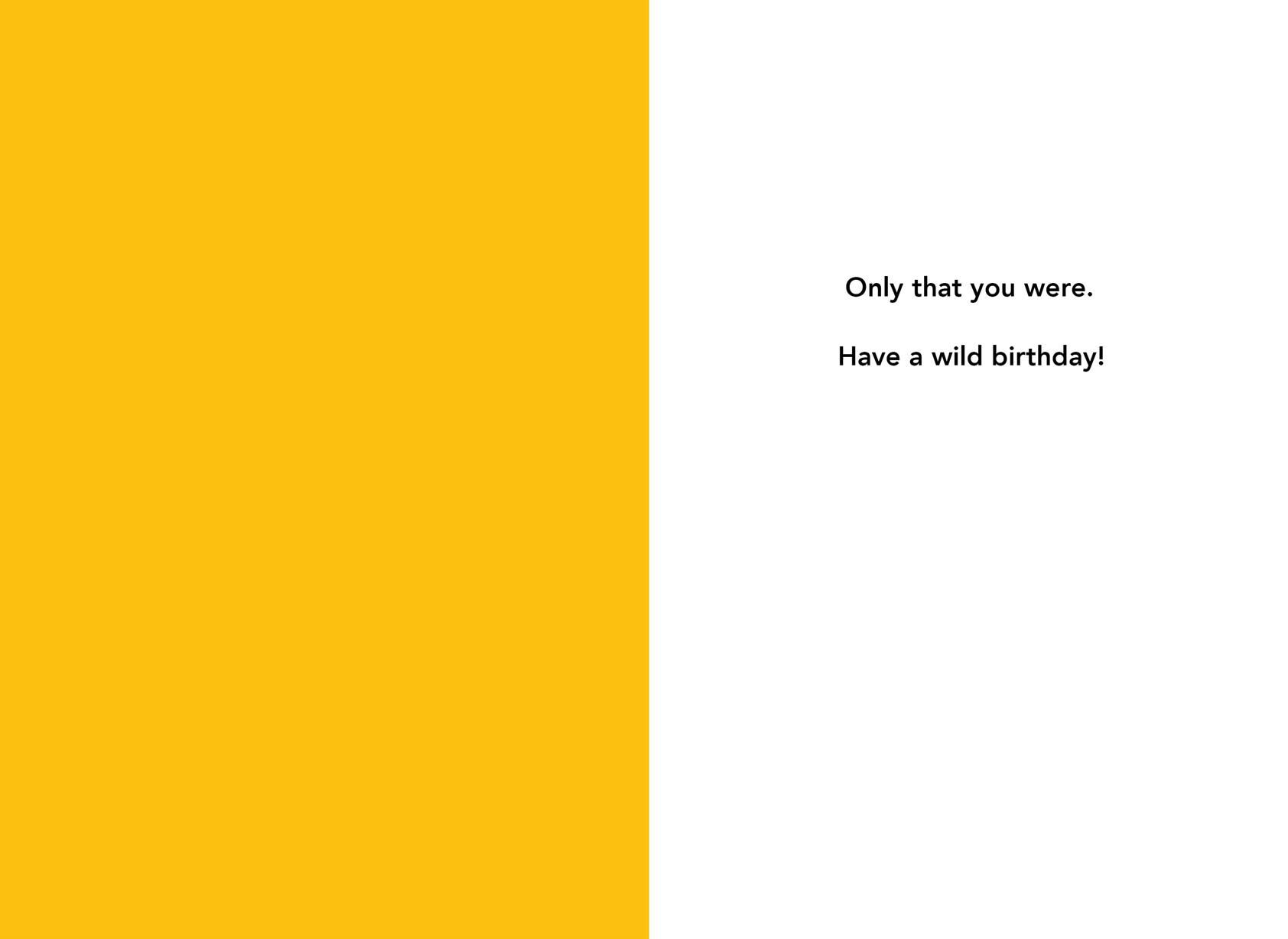 Born to Be Wild Funny Birthday Card