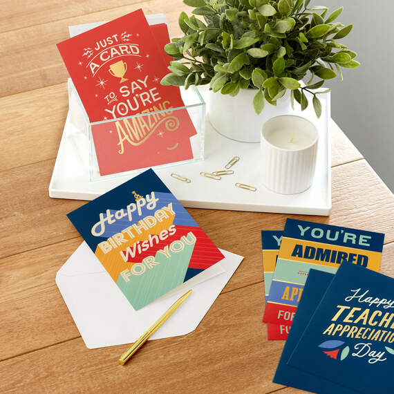 Bold and Colorful Boxed Teacher Appreciation Cards Assortment, Pack of 16, , large image number 7