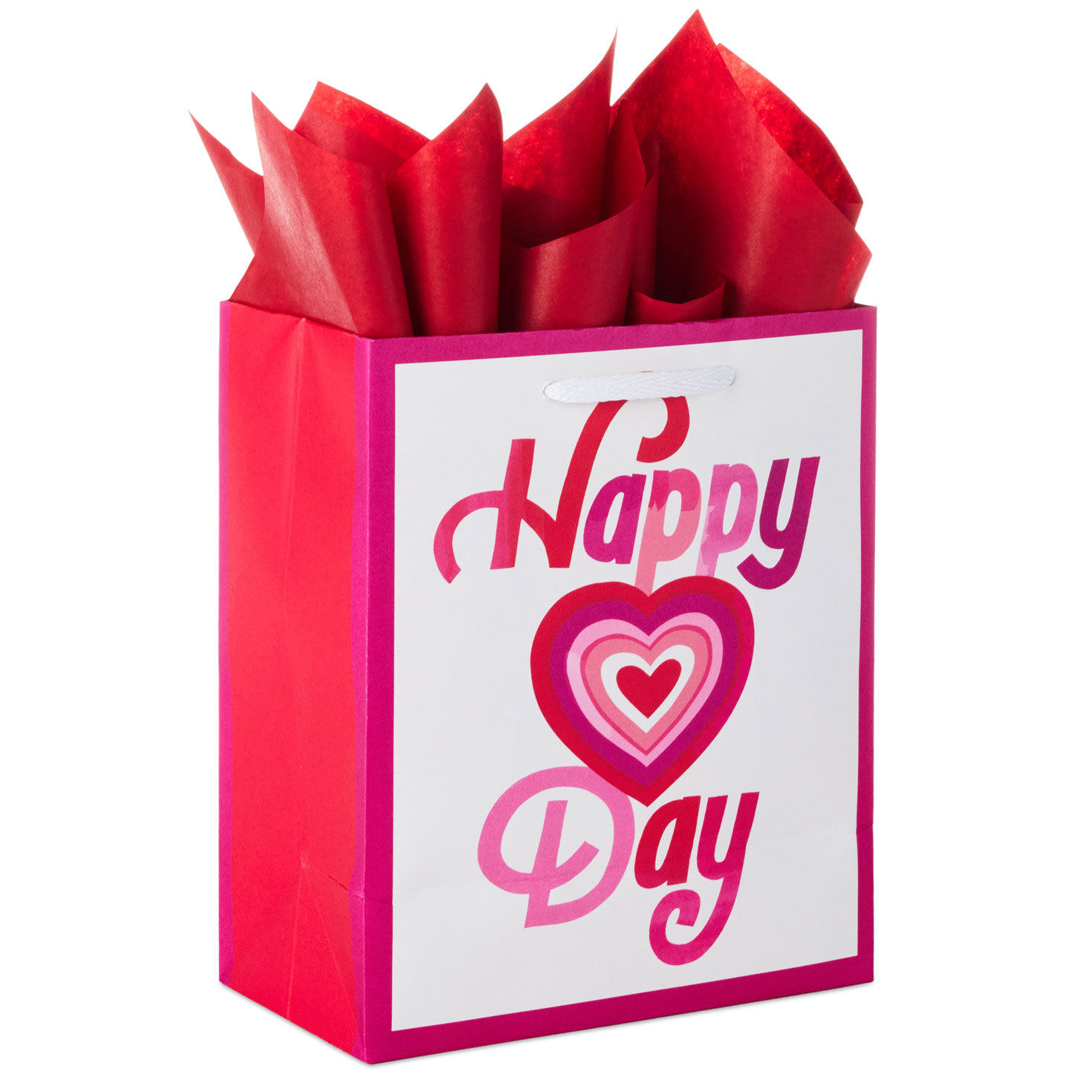 Small Valentine's Day Gift Bag With Tissue Paper back image number 6