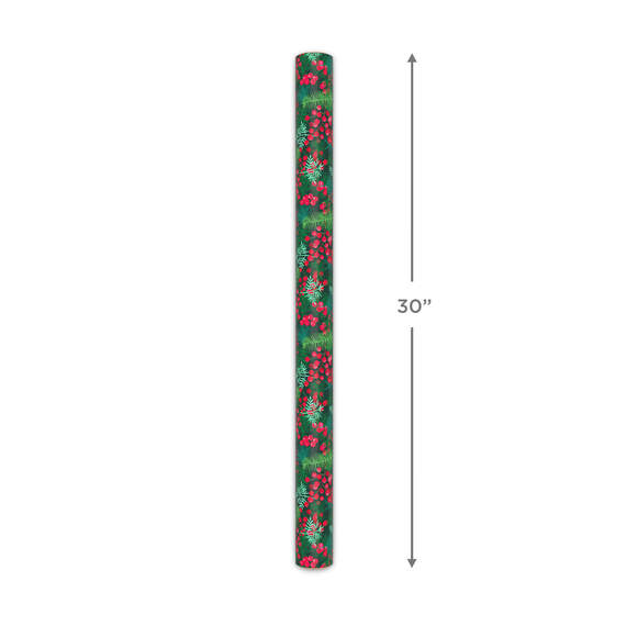 Berries and Pine Branches Christmas Wrapping Paper, 35 sq. ft., , large image number 5