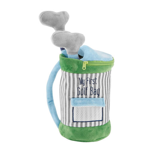 Mud Pie My First Golf Bag Plush Play Set, 5 Pieces, 