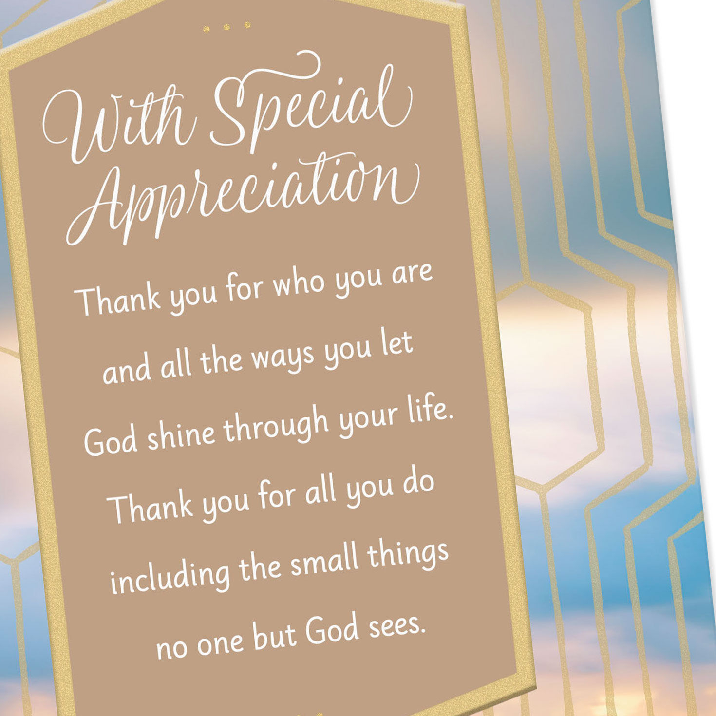 Sea and Sunset Religious Clergy Appreciation Card Card Front Detail image number 5