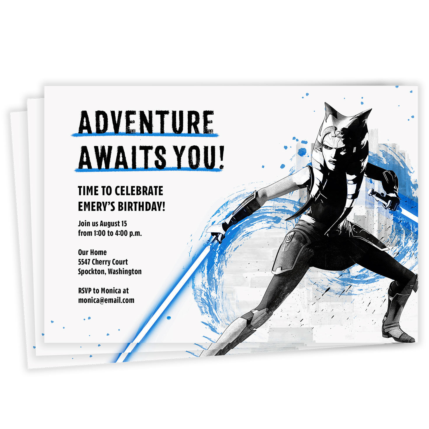 Star Wars: Ahsoka&trade; Adventure Birthday Invitation, , large image number 1