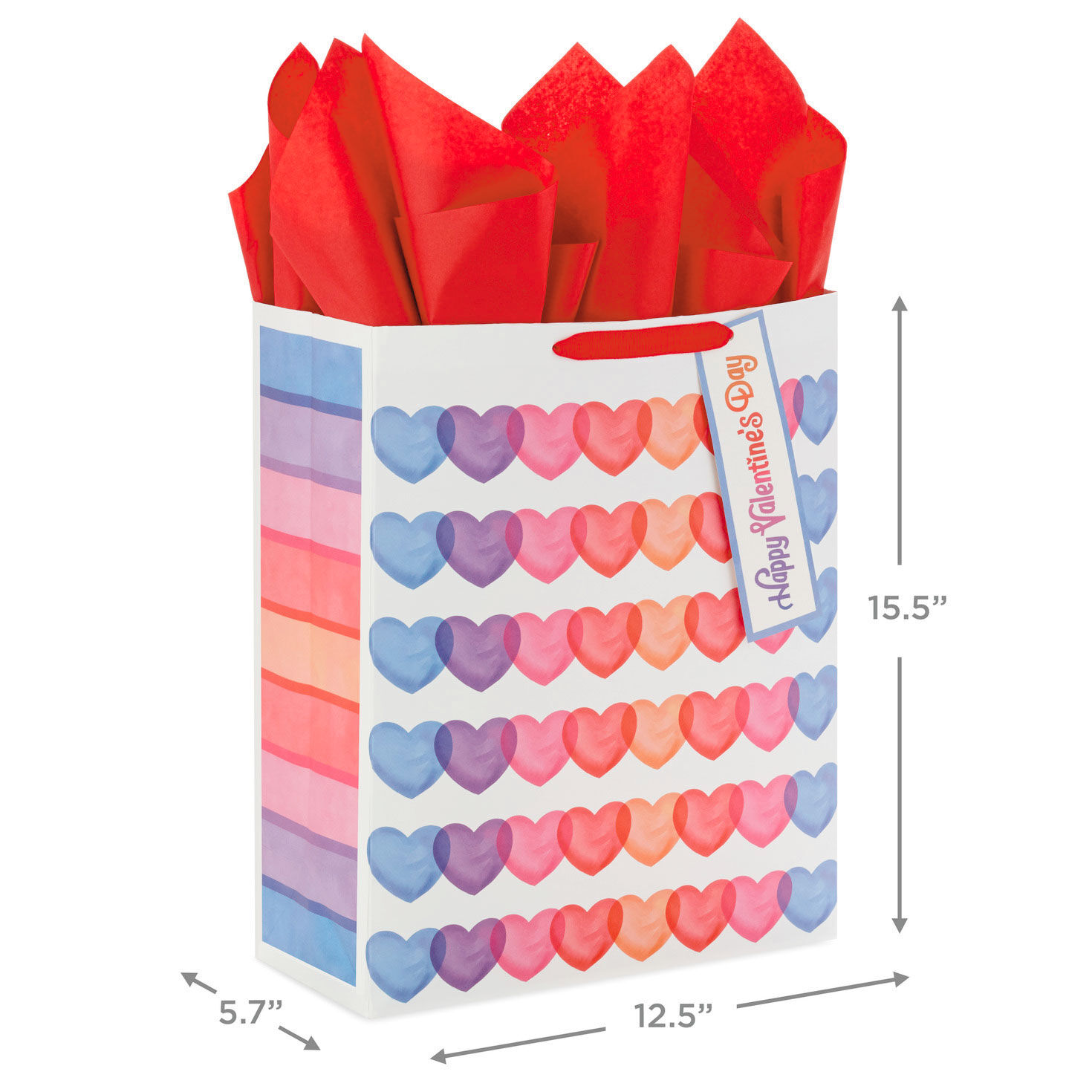 15.5" Pastel Hearts X-Large Valentine's Day Gift Bag With Tissue Paper for only USD 7.49 | Hallmark