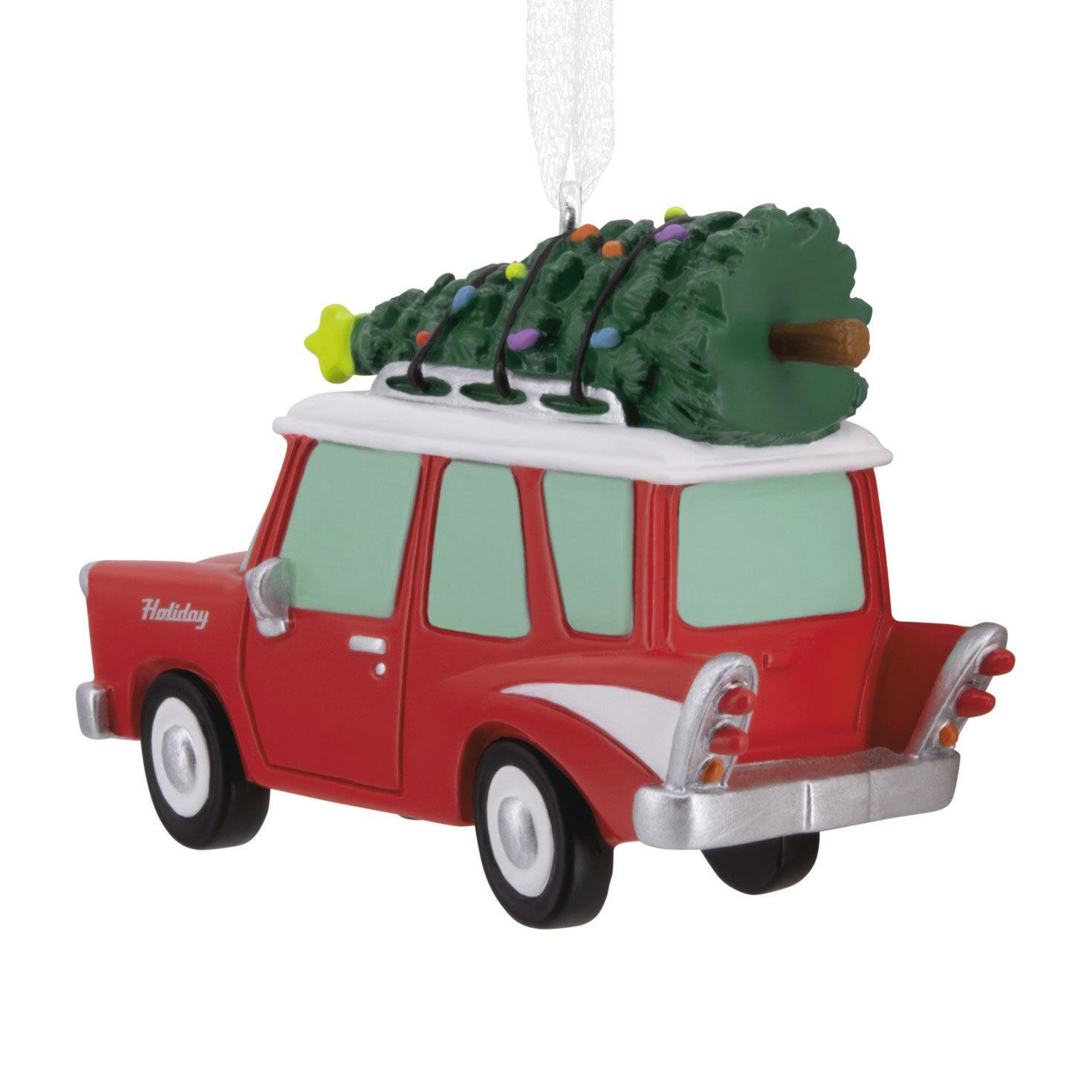 Red Car With Tree Hallmark Ornament, , large image number 5